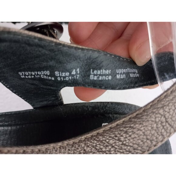 Dansko Womens Susie Wedge Sandals Size 41 Pewter Open Toe BOHO Comfort Shoes - Picture 7 of 11